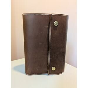Le Vent Genuine Leather Notebook Cover Portfolio Handmade Brown, Journal Cover